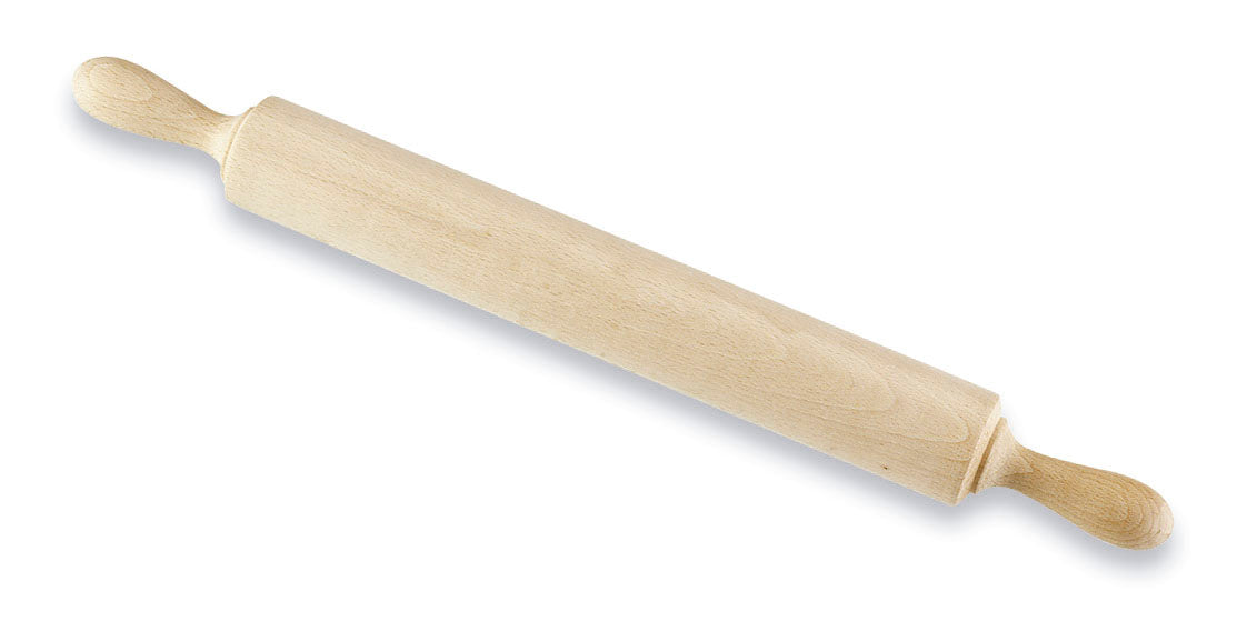 Rodillo de madera de haya con mango 30 cm