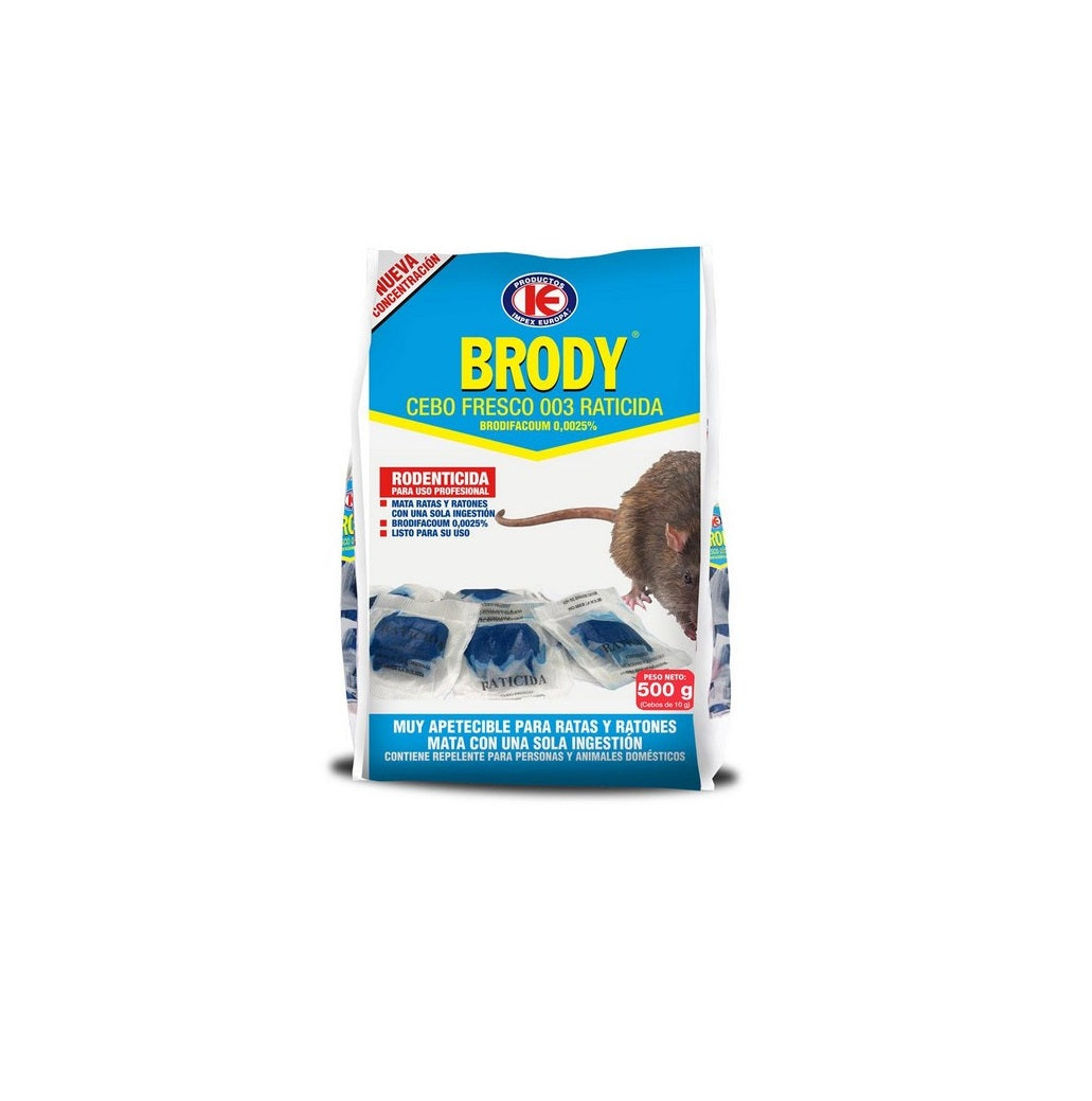 Raticida Insecticida Repelente Cebo Fresco Brody
