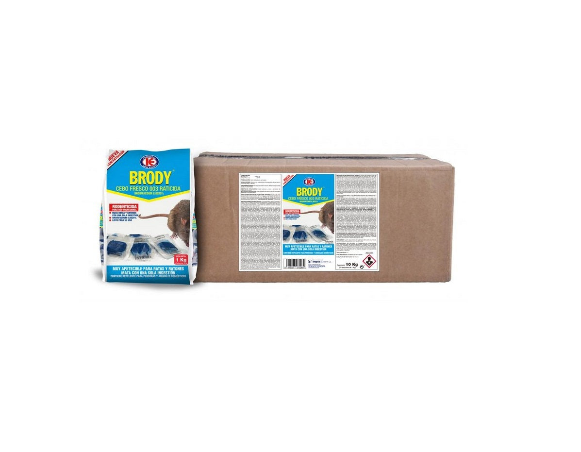 Raticida Insecticida Repelente Cebo Fresco Brody