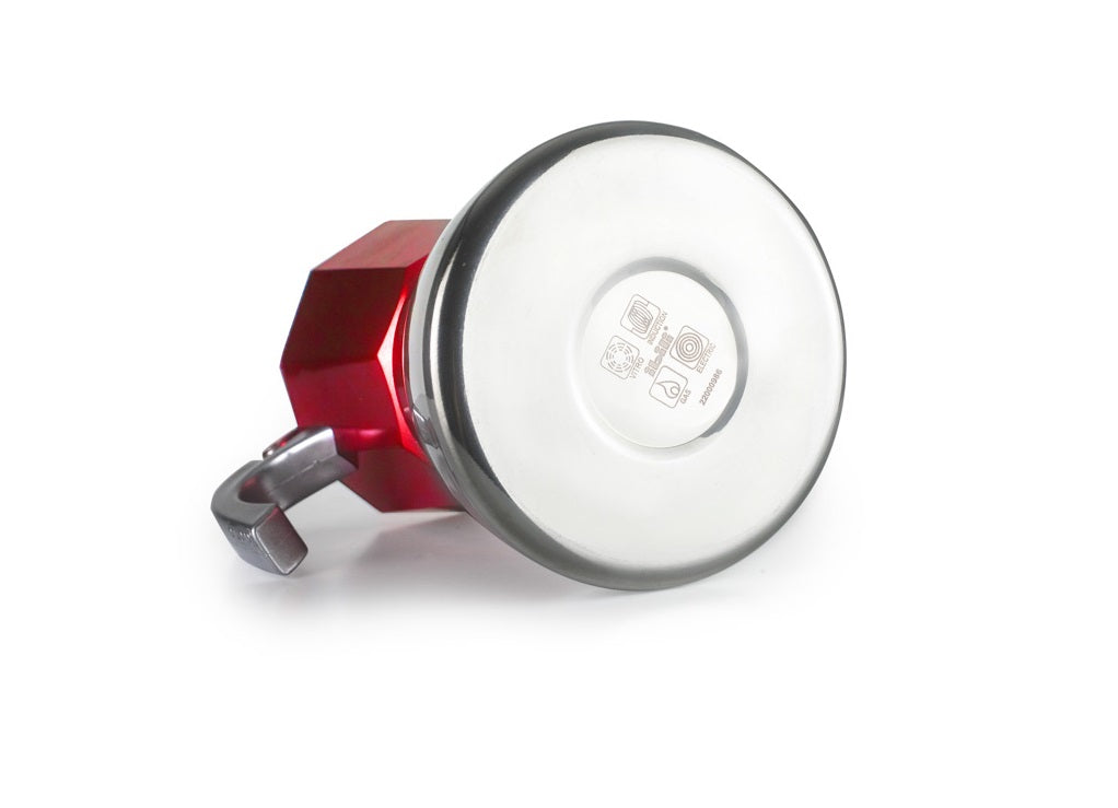 Cafetera Italiana Express Elba Red de Color Rojo en Aluminio Fundido