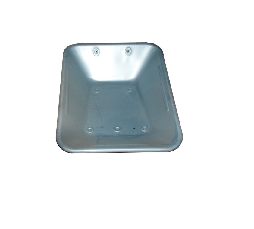 Carretilla para Obra y Jardín Galvanizada de Alas Anchas - Bandeja de 720x850 mm