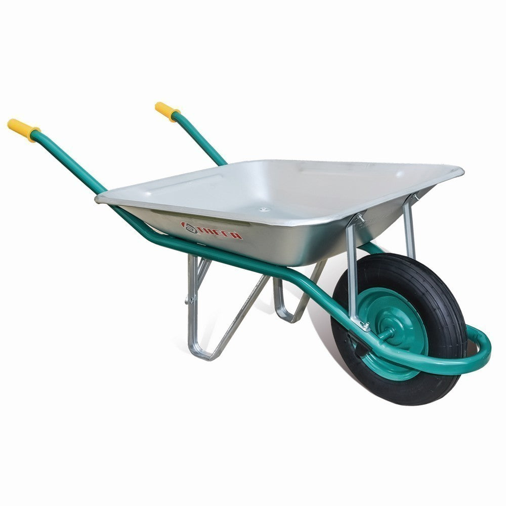 Carretilla para Obra y Jardín Galvanizada Estrecha - Bandeja 650x830 mm