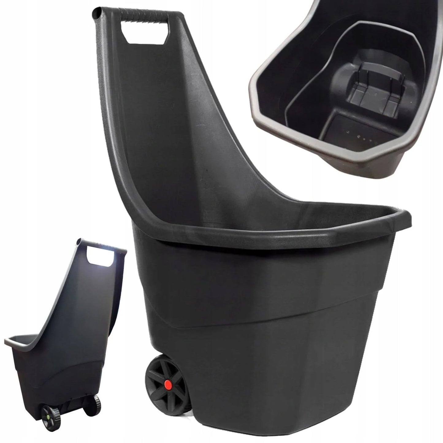 Carro Multiusos de Jardín con Ruedas Negro