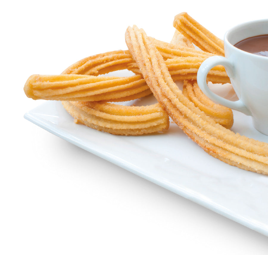 Churrera en Acero Inoxidable con Boquillas para Churros y Pasta