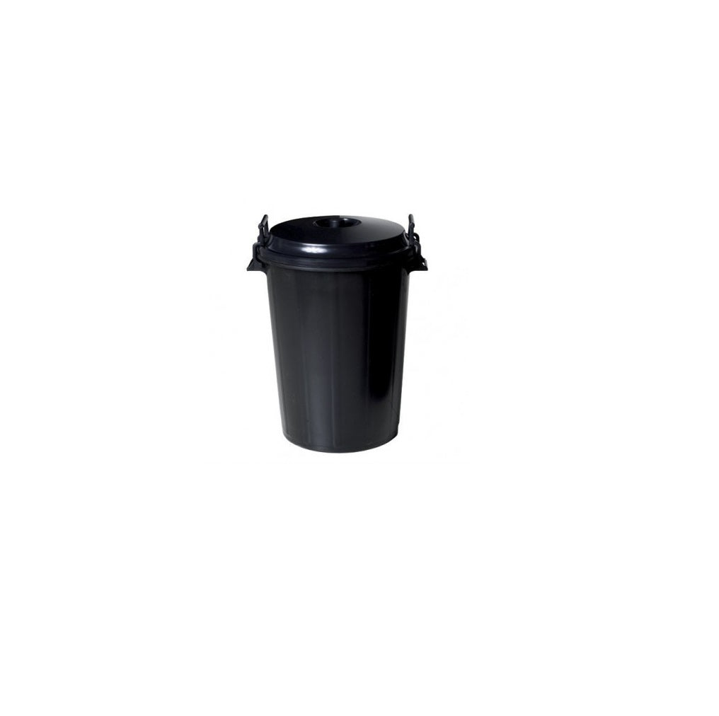 Cubo de Basura con Tapa y Presillas de 100 Litros - Ø 50 cm x 65 cm