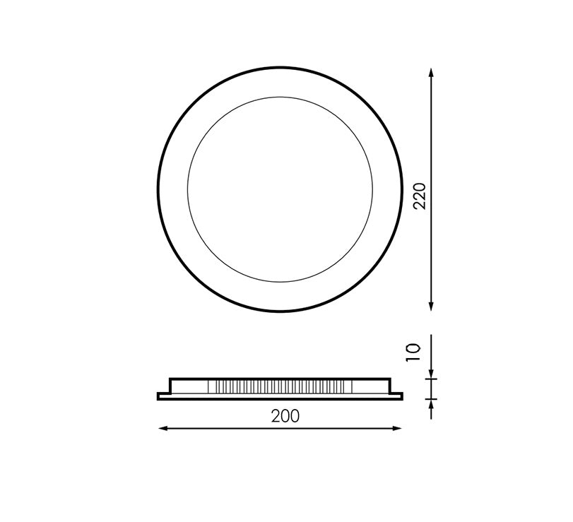 Downlight Panel LED Circular Serie Slim 20 Wattios - Disponible en 3 tonos de luz