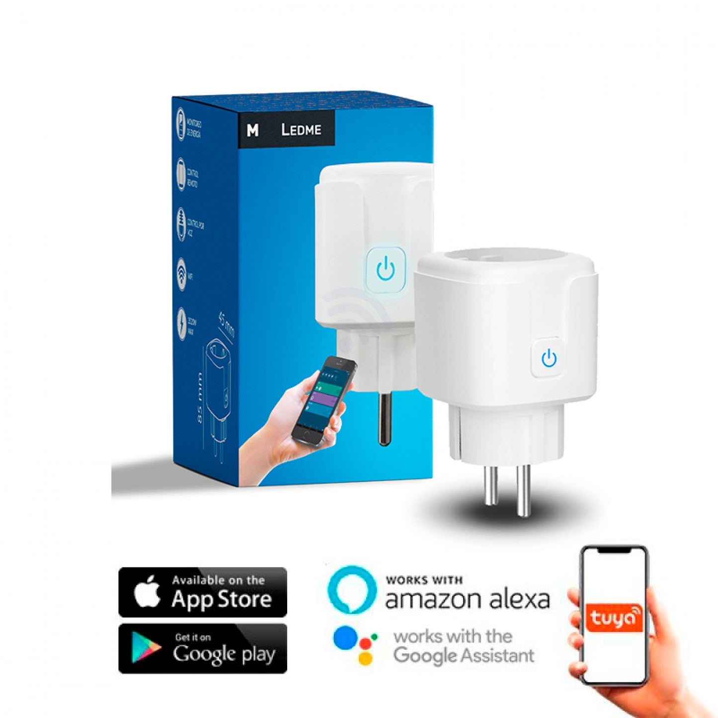 Enchufe Inteligente Wifi Smarthome 16A - Compatible con Alexa y Google