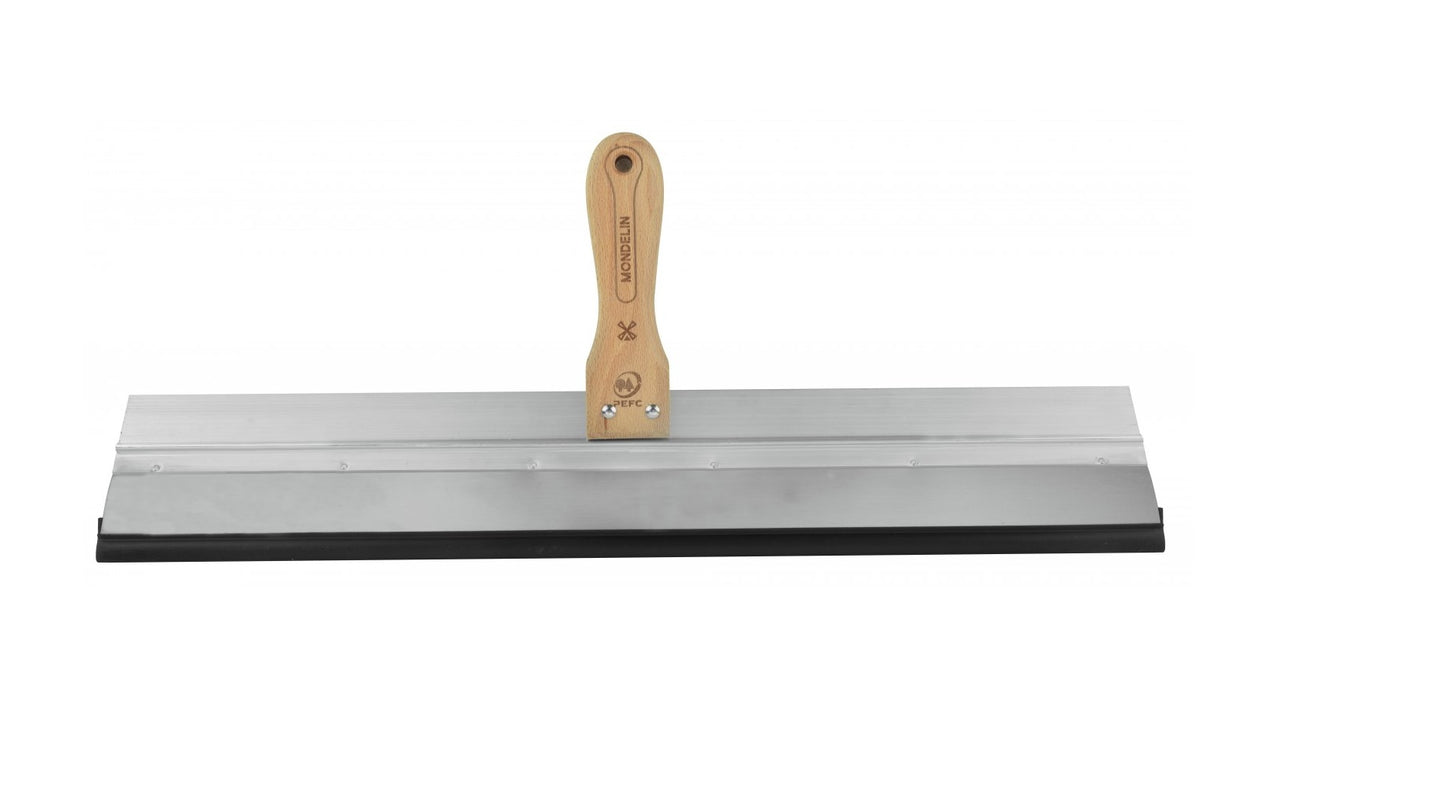 Espátula de Albañil de Alisado Mango de Madera Lámina de Acero Inoxidable 50 cm de Roger Mondelin