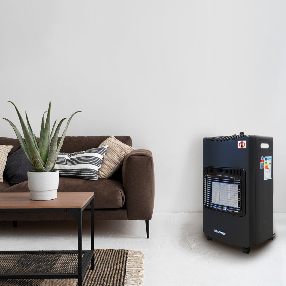Estufa de Gas Infrarroja Cerámica Plegable con Ruedas y Encendido Piezo-electrico