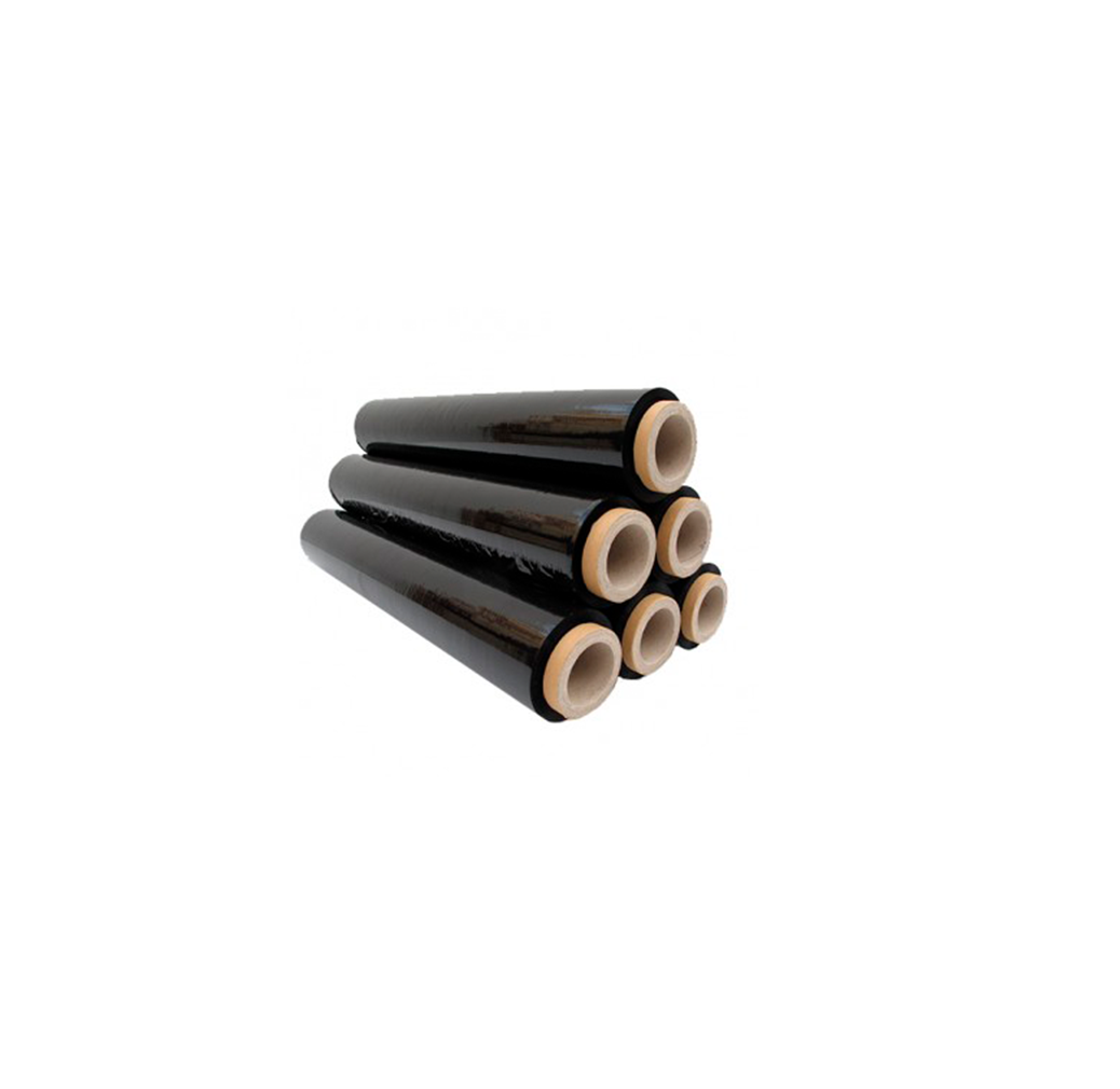 Rollo de Film Extensible Manual Negro - Rollo de Plástico para Recubrimientos