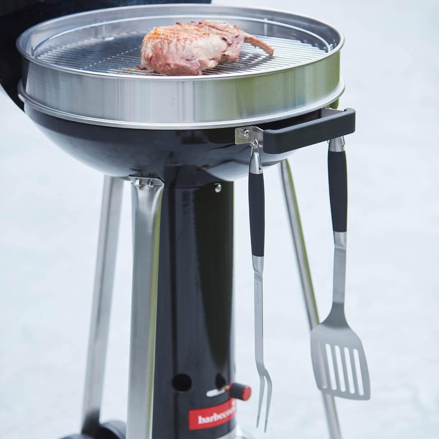 Juego de 3 Accesorios para Barbacoa en Acero Inoxidable | Juego de Cubiertos para Parrilla con Espátula