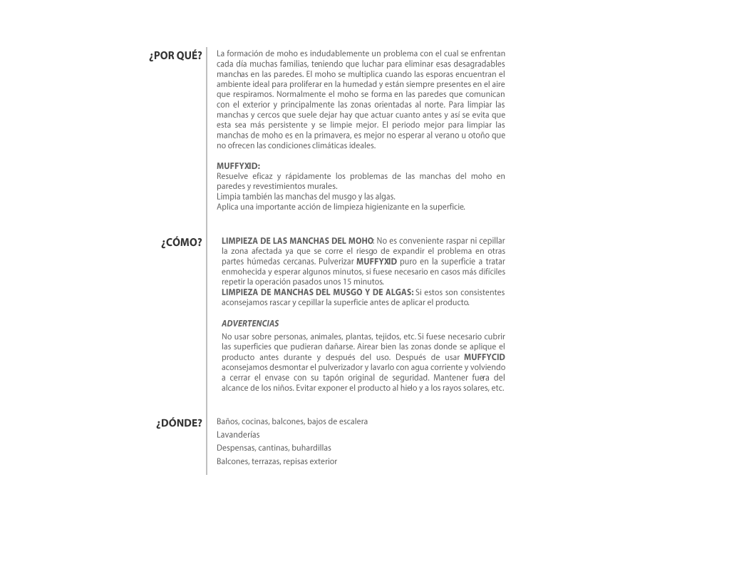 Limpiador de Manchas de Moho - Tratamiento Elimina Moho MUFFYXID