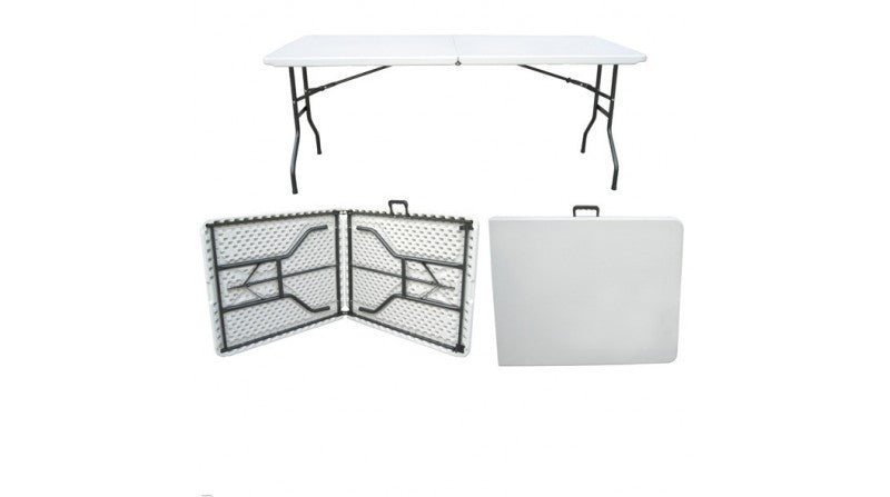 Mesa de Polietileno Plegable Blanca Catering