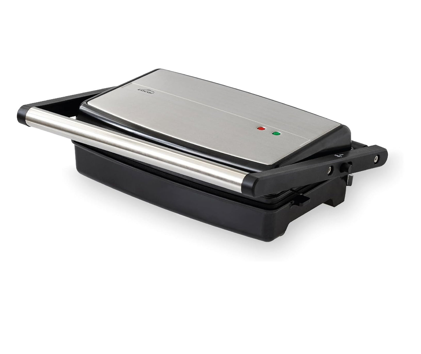 Mini Grill Abatible - Parrilla Eléctrica y Plancha de Asar con Apertura 180º - 32x27x11 cm