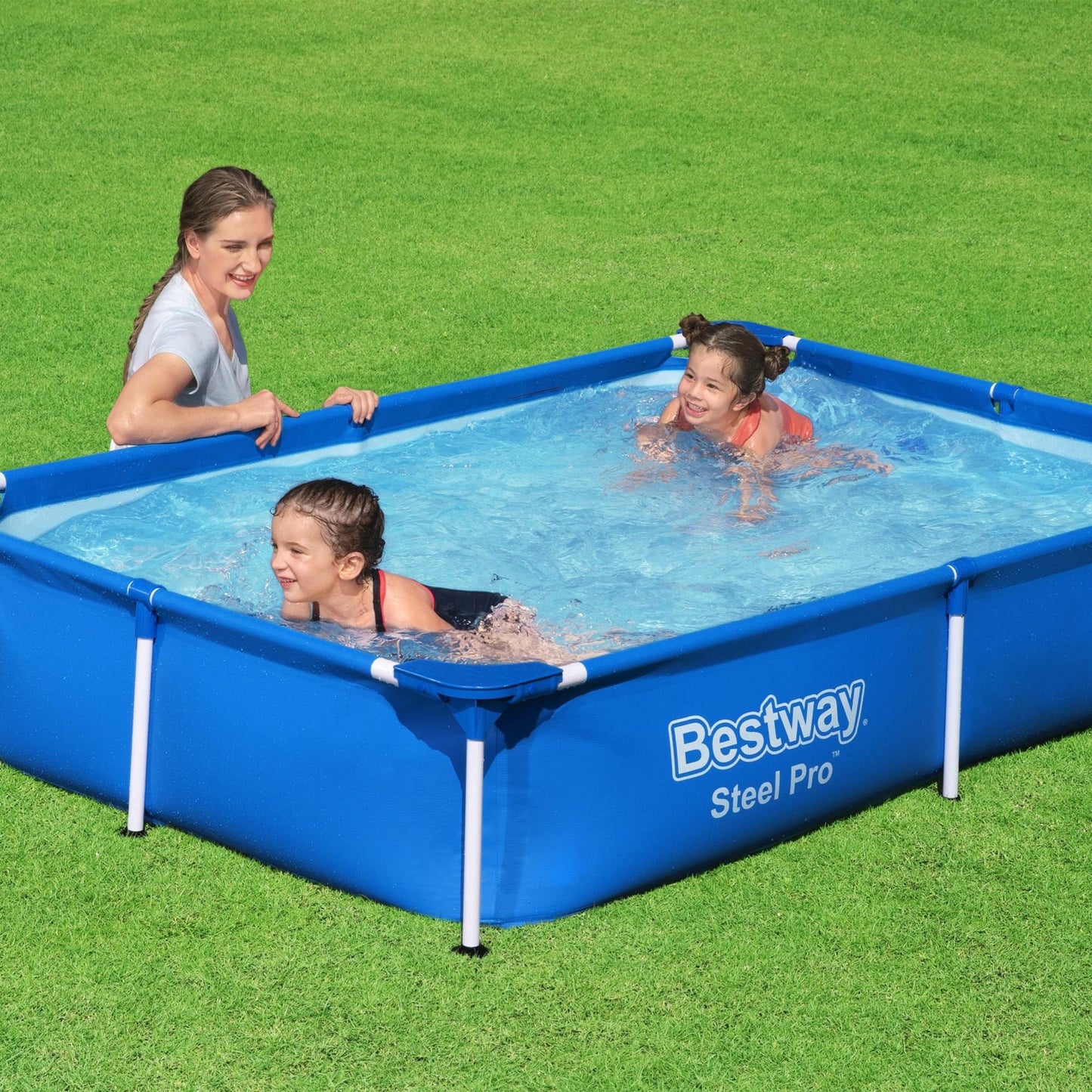 Piscina Rectangular Infantil de Poliéster Steel PRO