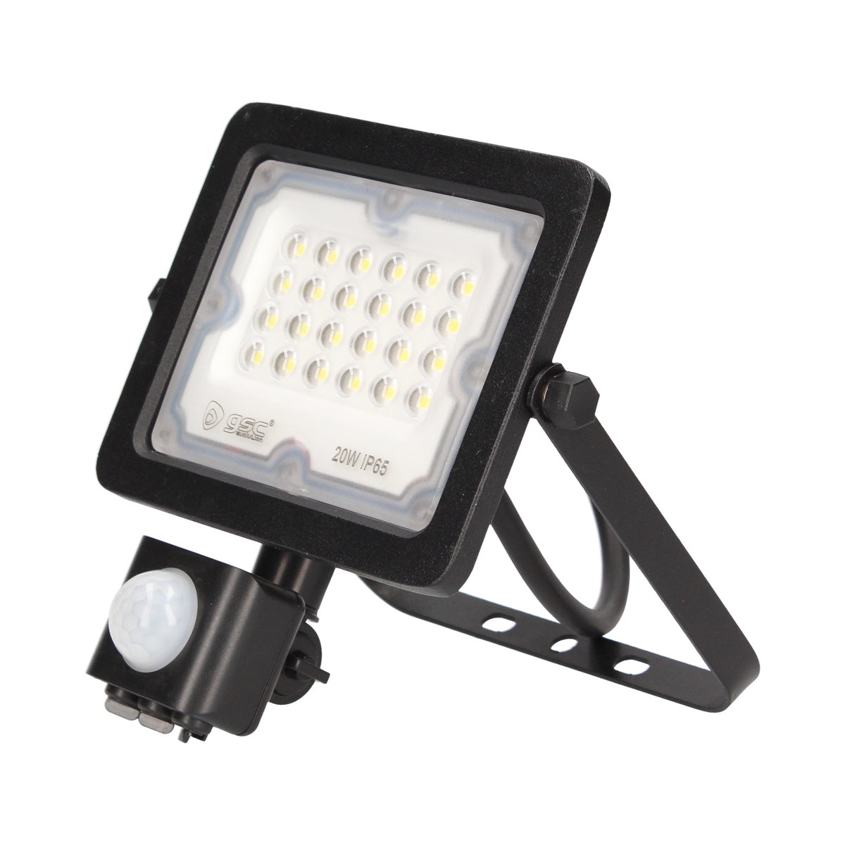 Proyector Panel Foco LED Negro con Sensor de Movimiento