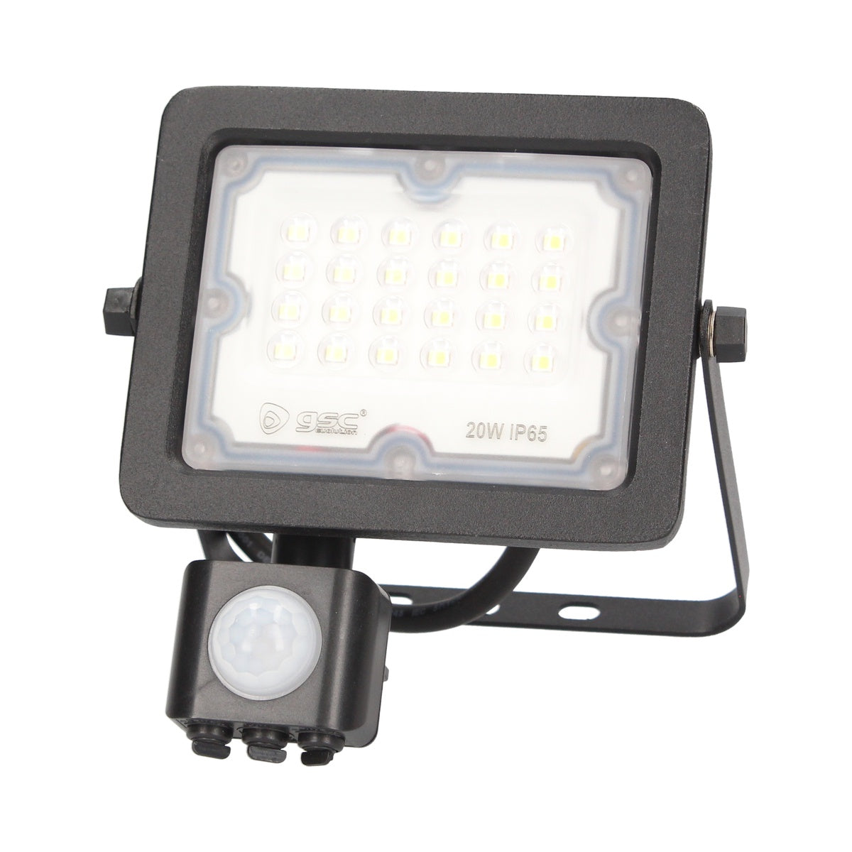 Proyector Panel Foco LED Negro con Sensor de Movimiento