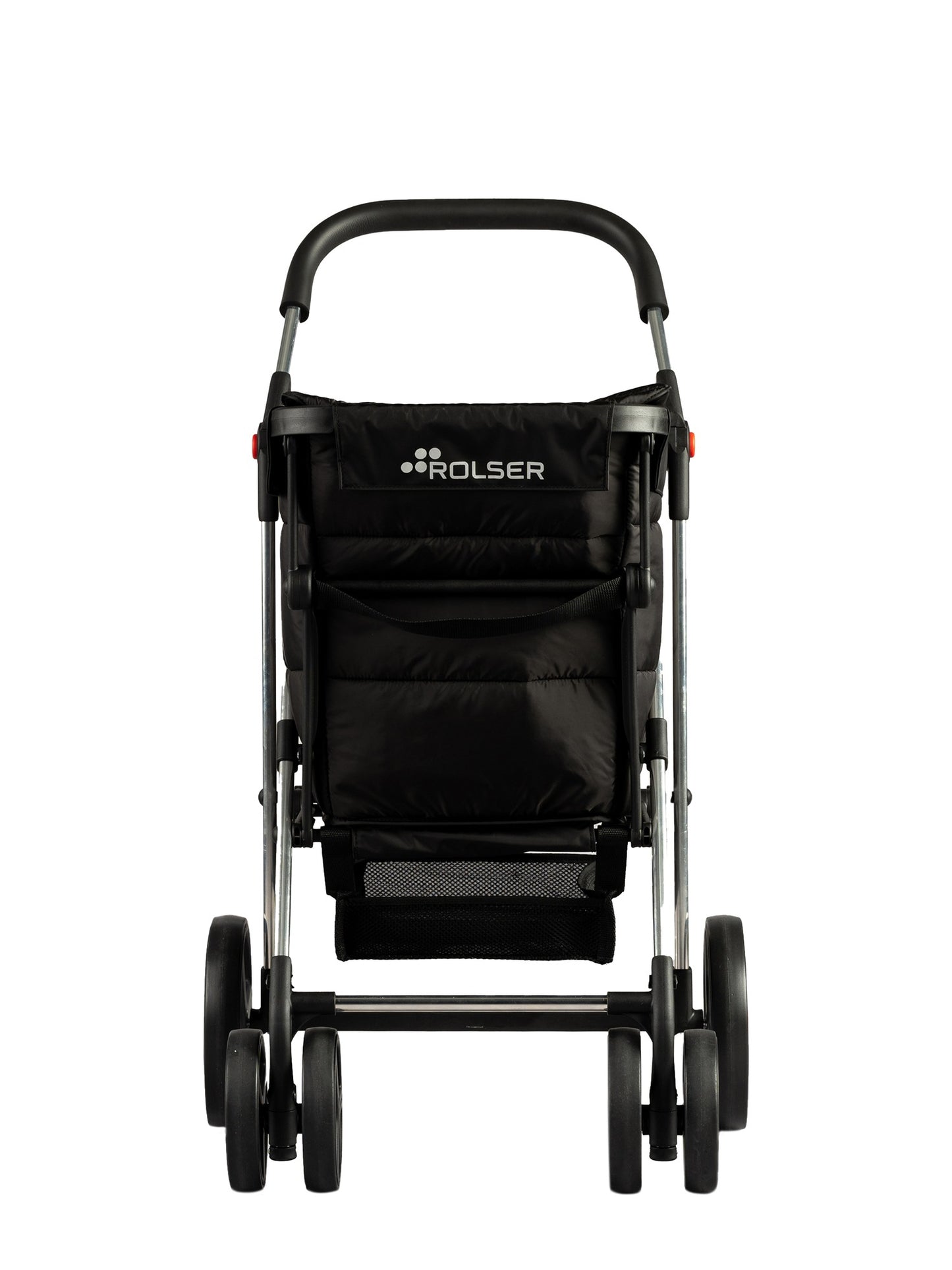 Carro de Compra Basket Polar Todoterreno 4 Ruedas 2 Giratorias Plegable - Color Negro