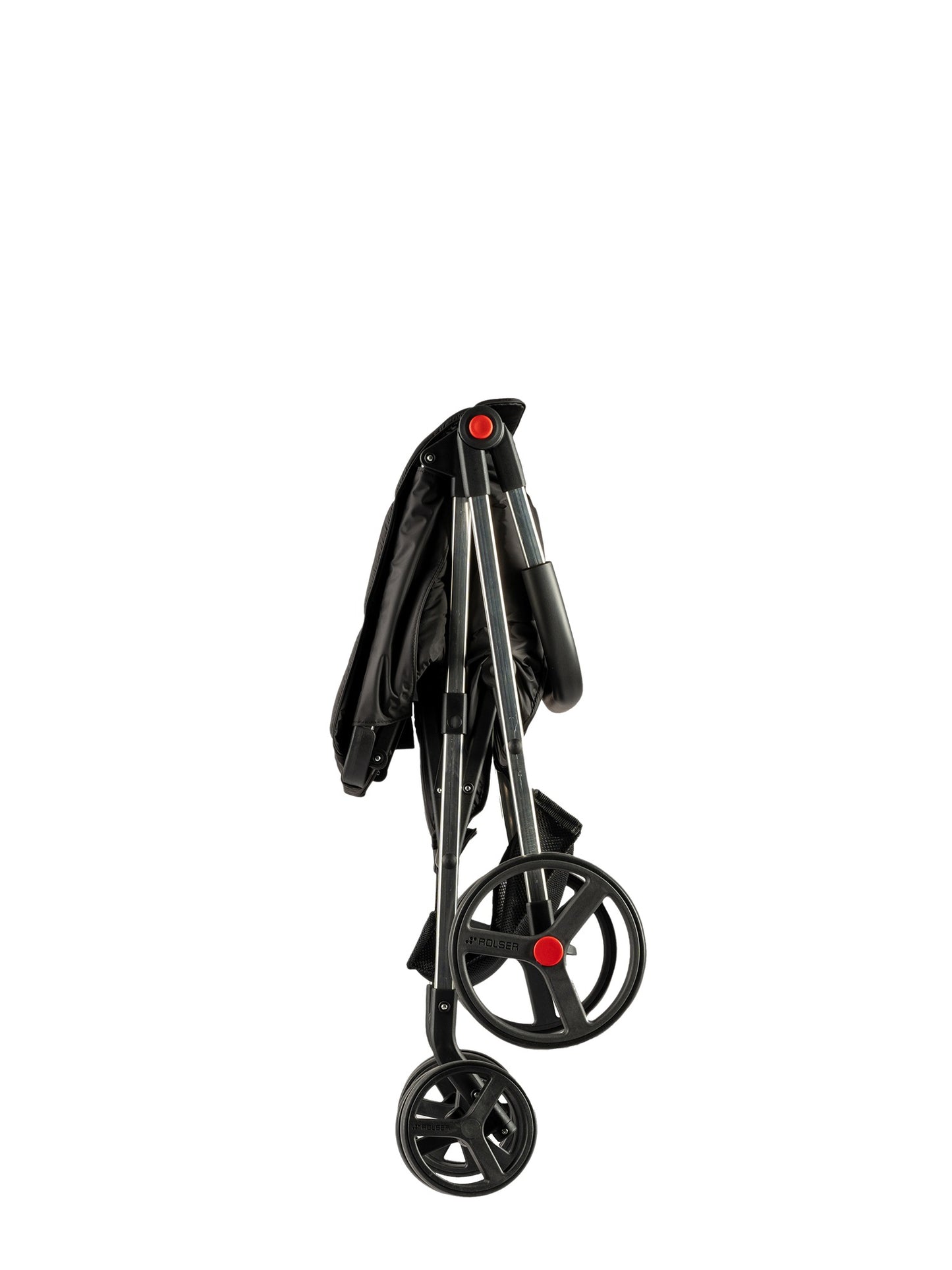 Carro de Compra Basket Polar Todoterreno 4 Ruedas 2 Giratorias Plegable - Color Negro