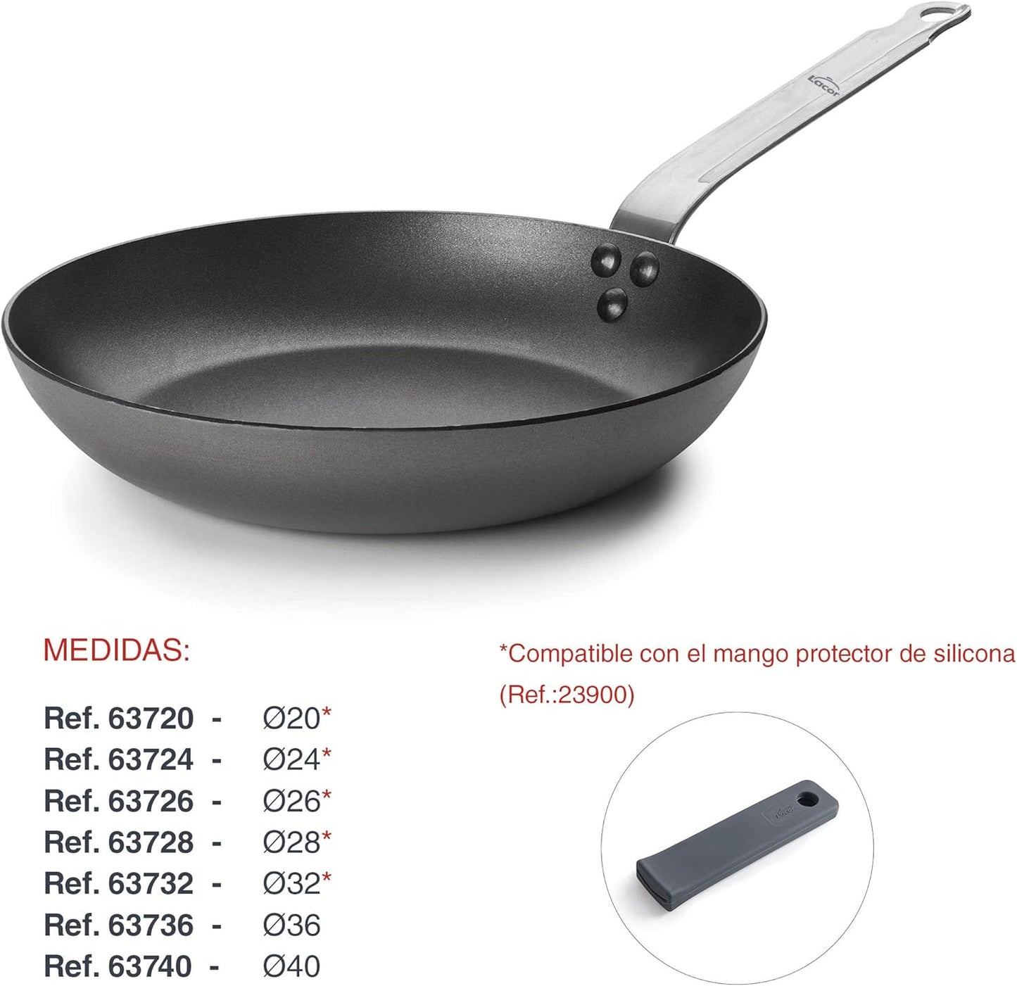 Sartén con Antiadherente de Hierro Fundido Ferrum - Apta para Todo Tipo de Cocinas