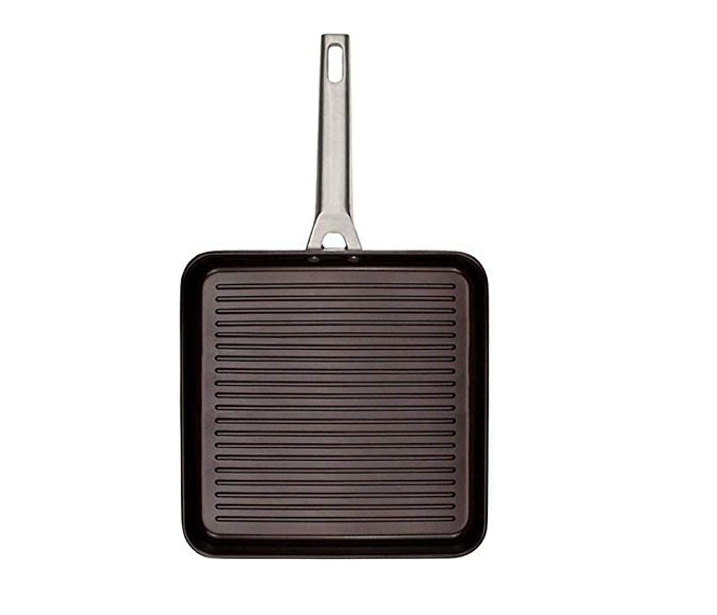 Sartén Grill con Mango Modelo Titan - Plancha Cuadrada - Apta para todo tipo de Cocinas - 28 cms