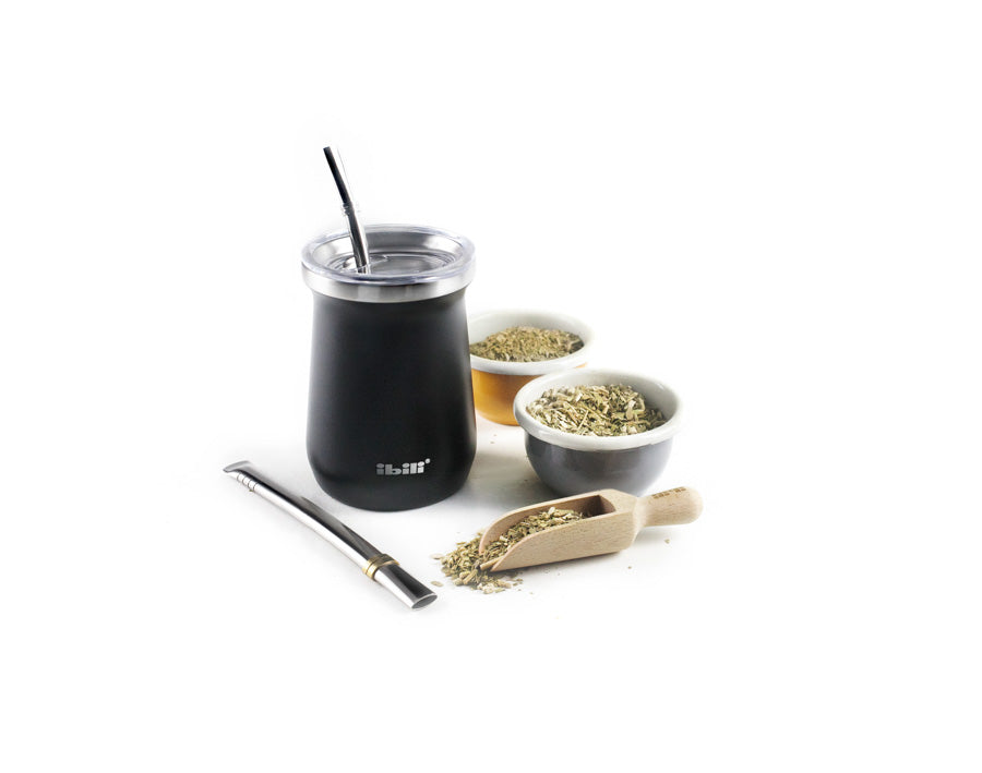 Kit para Mate de 4 Piezas en Acero Inoxidable y Doble Pared