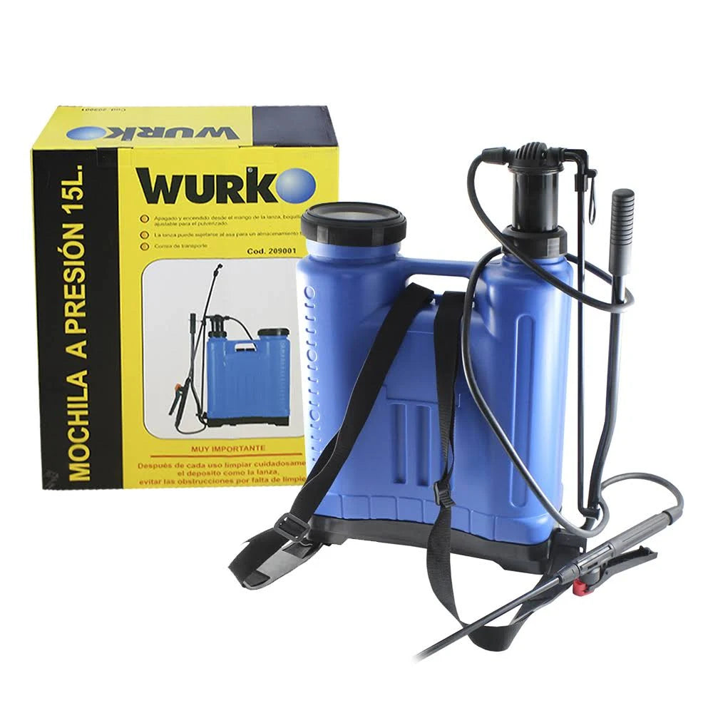 Sulfatadora Pulverizador Manual de 15 Litros con Lanza PVC