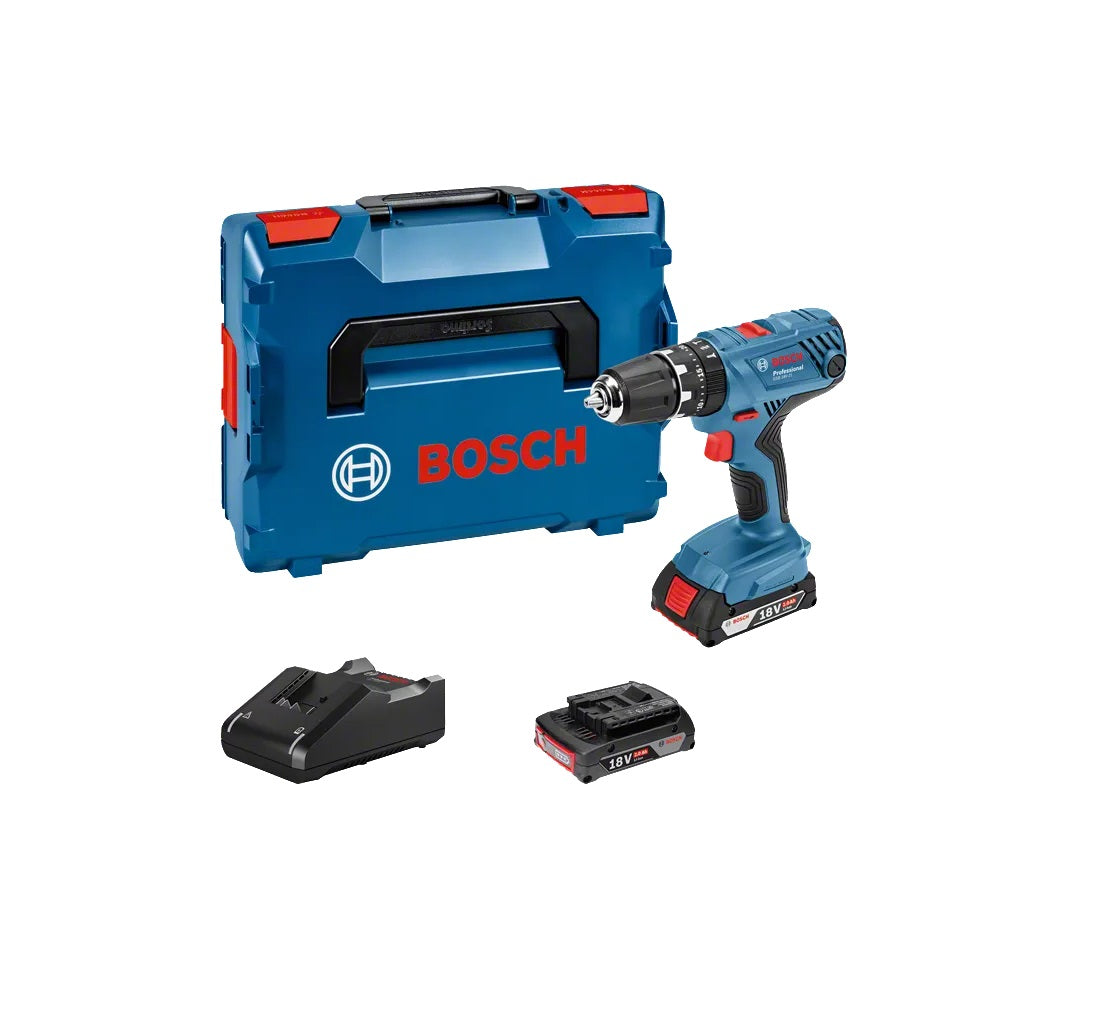 Taladro Atornillador con Percusión a Batería Profesional GSB 18V-21 con 2 Baterías de Litio, Cargador y Maletín