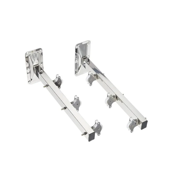 Tendedero inox pared 2 soportes con poleas