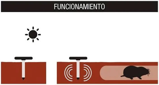 Repelente Ahuyentador Solar para Topos Roe-Topos