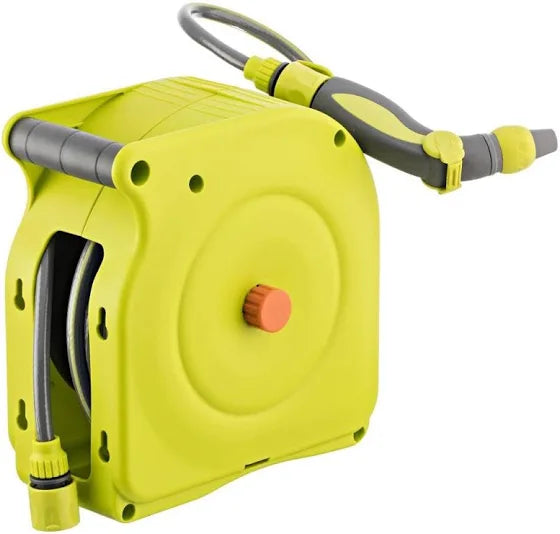 Enrollador mini manual manguera 10 metros