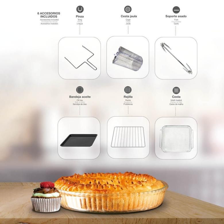 Freidora de aire Hopen 1800W 12 L