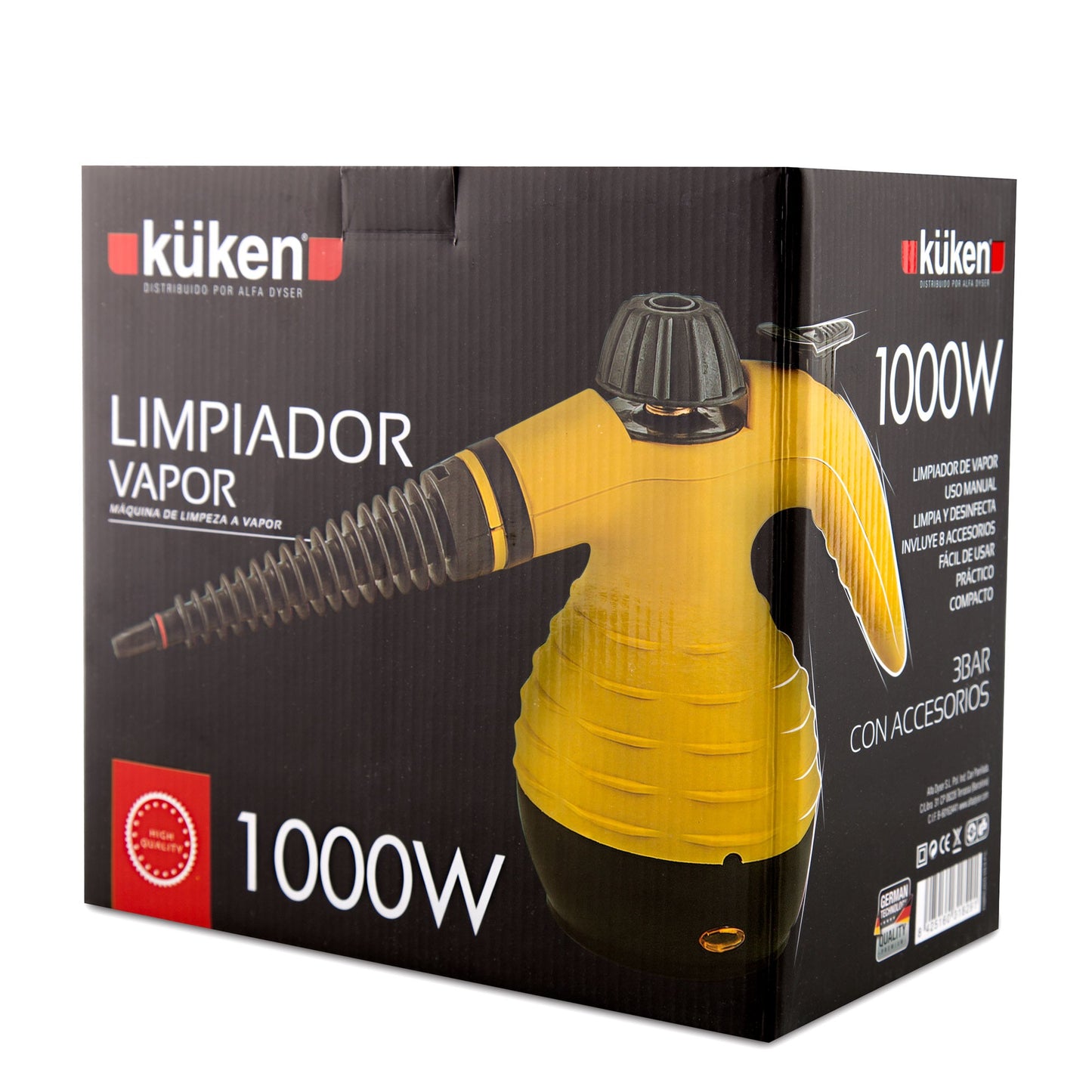 Limpiador de Vapor 1000W - Vaporizador de Alta Presión Premium