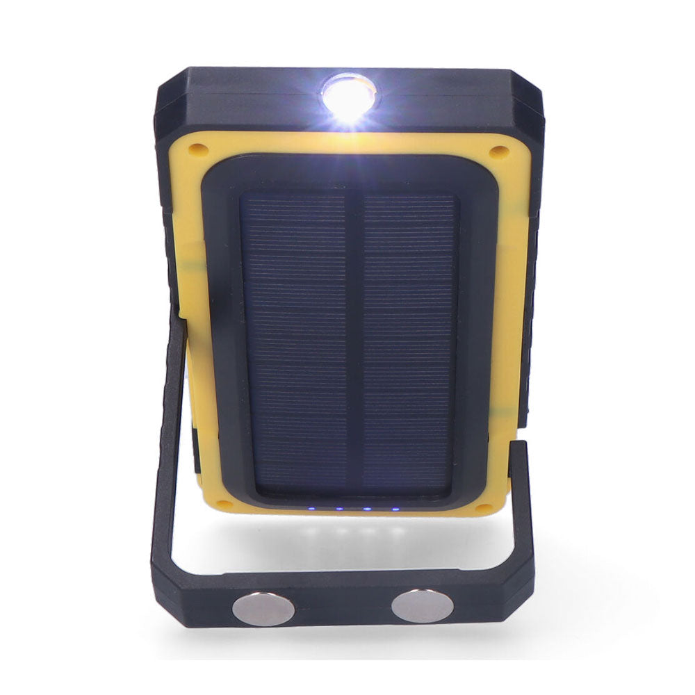 Linterna LED Solar y Batería Portátil Solar Recargable con Gancho e Imán COB 10W 750lm