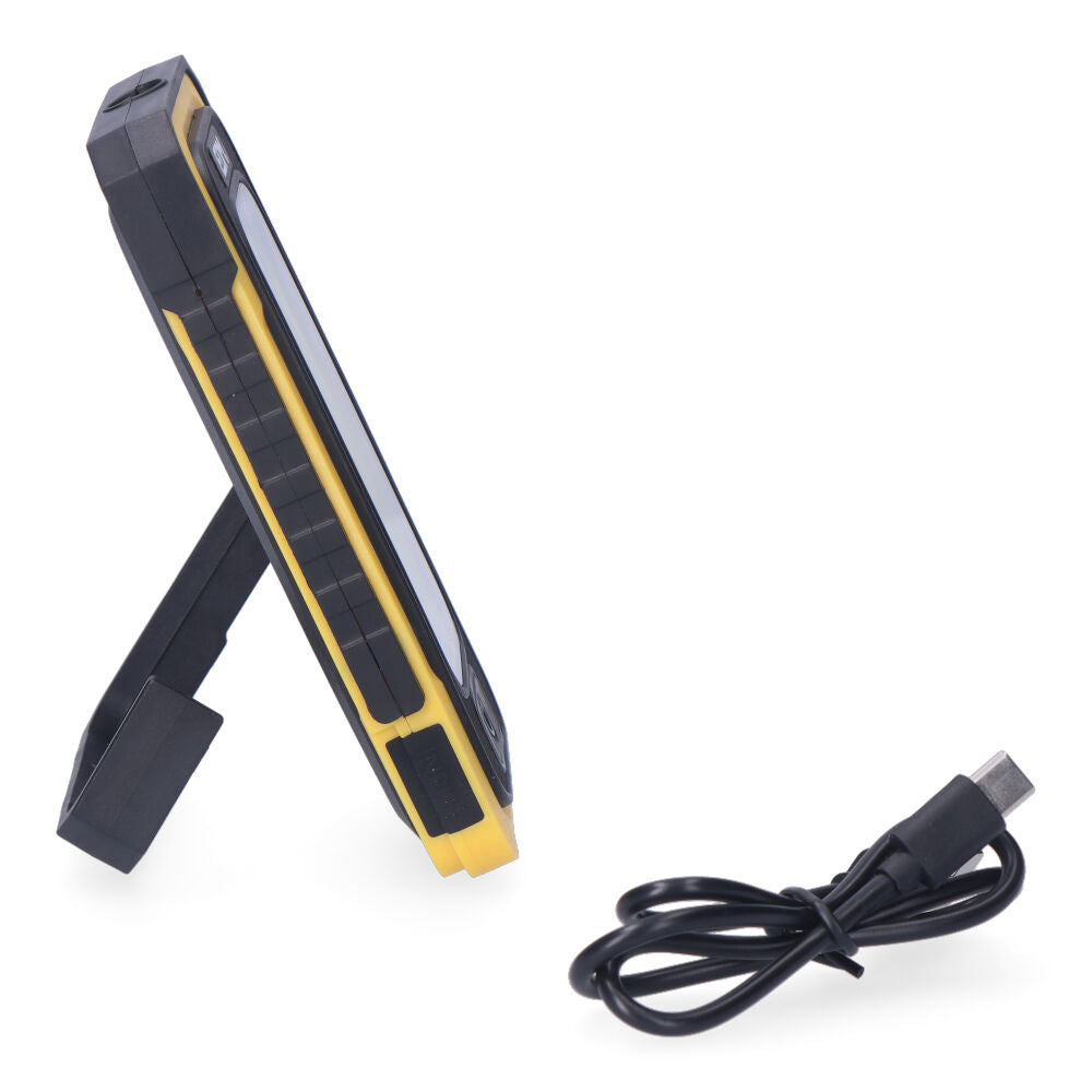 Linterna LED Solar y Batería Portátil Solar Recargable con Gancho e Imán COB 10W 750lm