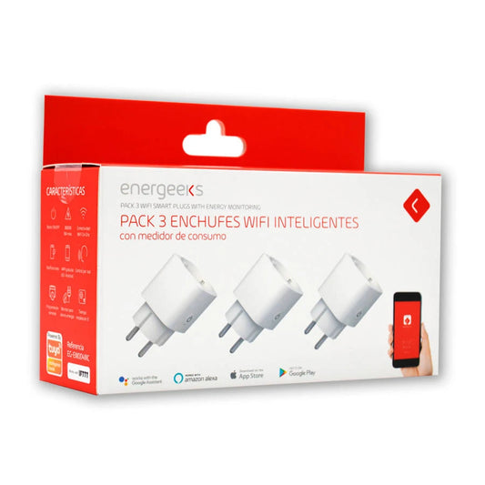 Pack de 3 Enchufes Wifi Energeeks