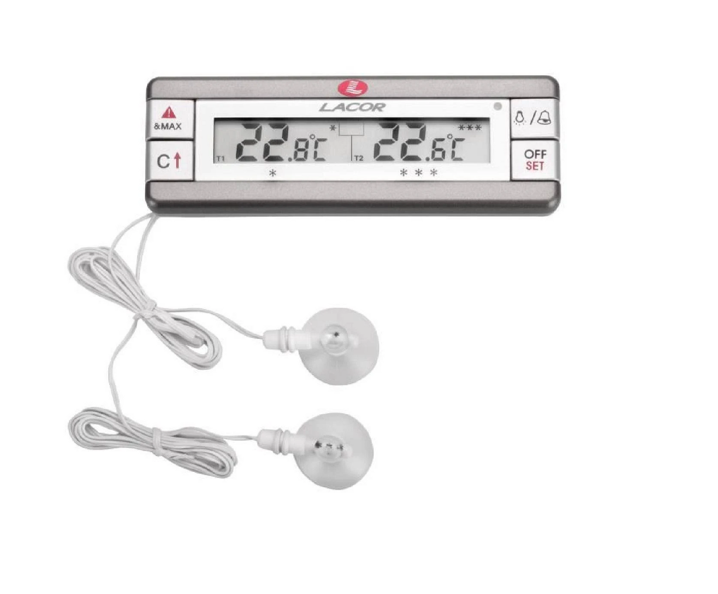 Termómetro alarma para nevera y congelador