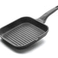 Sartén Plancha Asador Rugoso con Estrías Eco Piedra de 28x28 cm - Color Negro