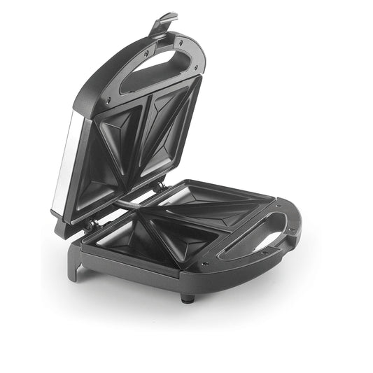 Sandwichera Negra para 2 Sandwiches 750 Wattios Rebanada Triangular