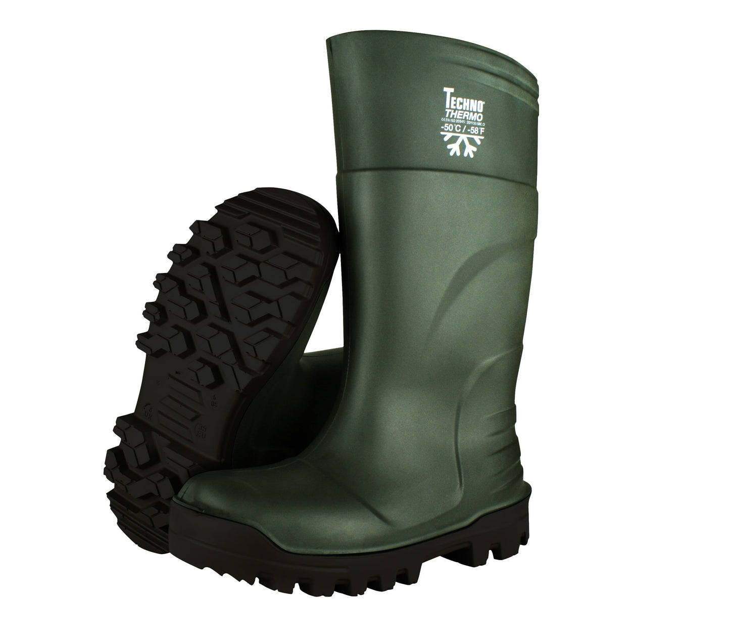 Bota Alta de Goma Impermeable Verde para Trabajo Thermo S5