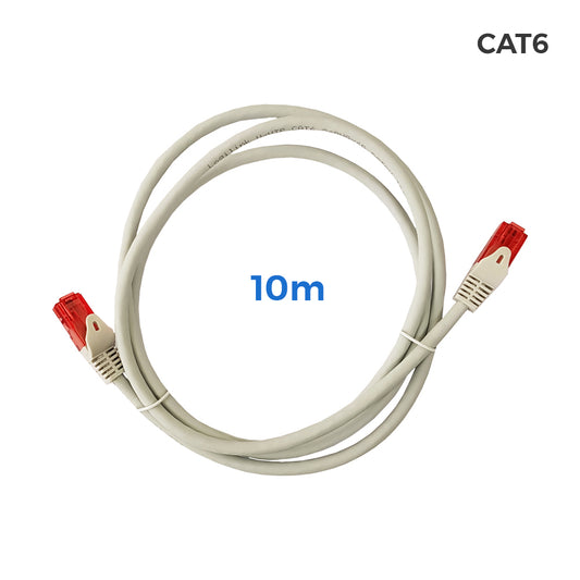 Cable Ethernet Cable UTP Categoría 6 RJ45 de Cobre LSZH Color Gris 10 metros