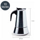 Cafetera Italiana Milan de 10 Tazas - Cafetera Express en Acero Inoxidable