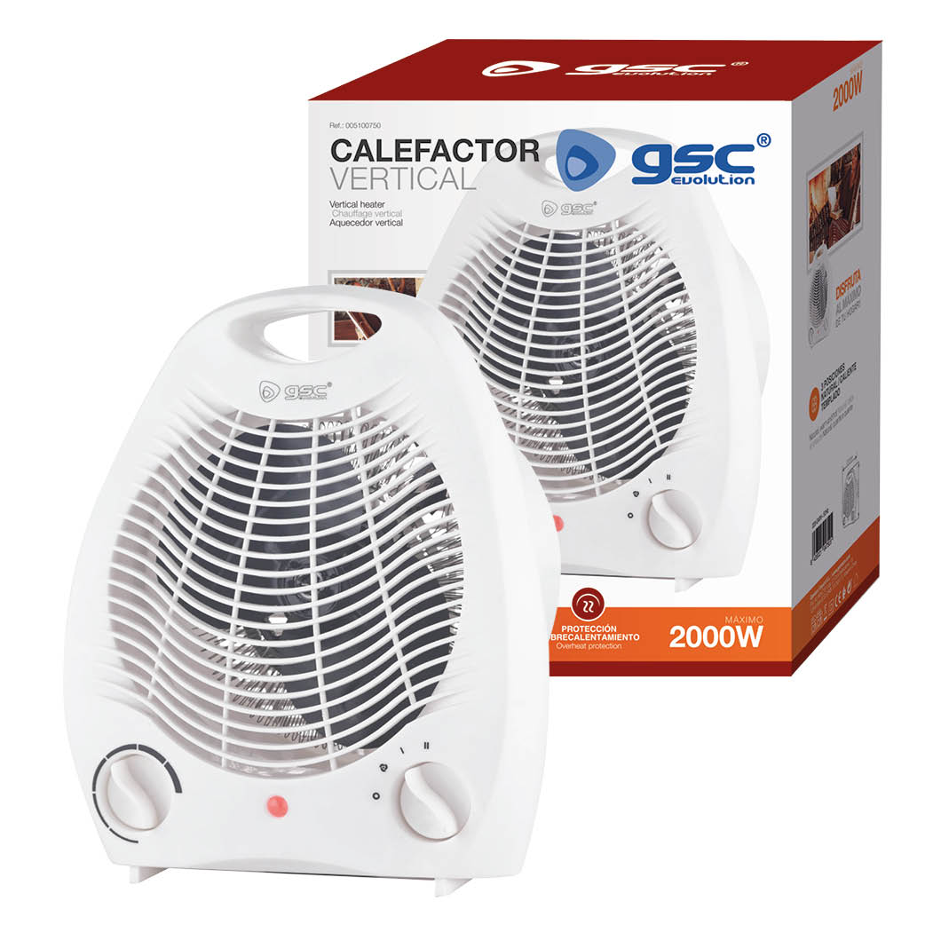 Calefactor Ventilador Vertical 2000W de Potencia