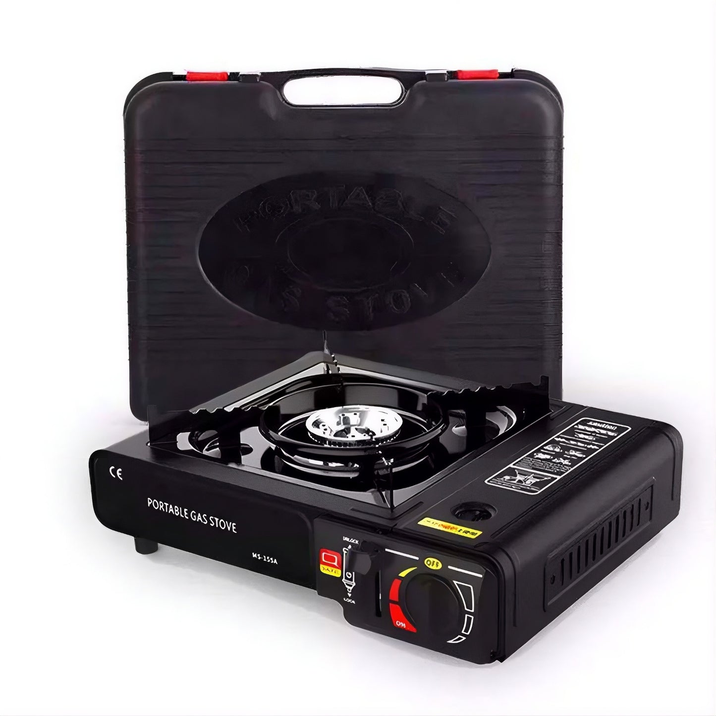 Hornillo de Gas Portátil Ultraligero para Camping – Cocina de Butano Compacta con Encendido Piezoeléctrico, Resistente al Viento, Ideal para Actividades al Aire Libre, Incluye Maletín de Transporte