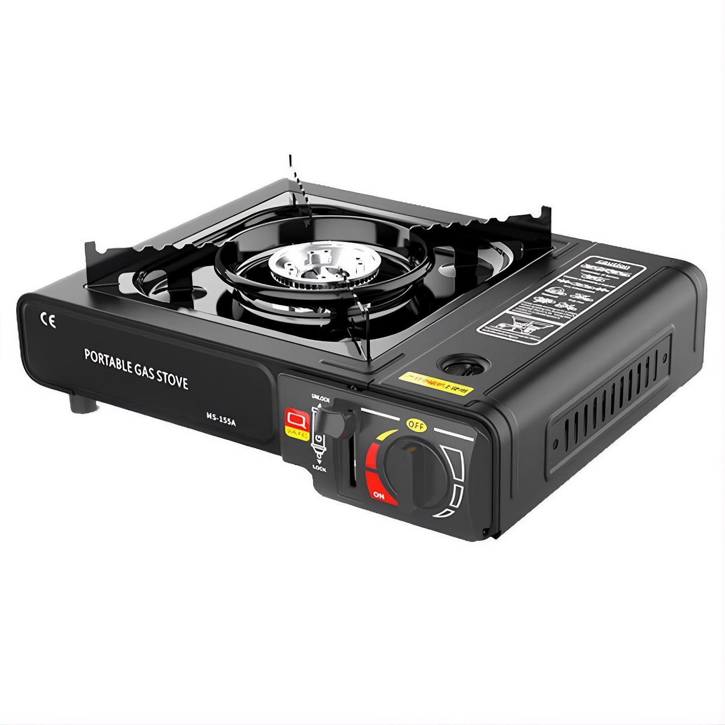Hornillo de Gas Portátil Ultraligero para Camping – Cocina de Butano Compacta con Encendido Piezoeléctrico, Resistente al Viento, Ideal para Actividades al Aire Libre, Incluye Maletín de Transporte