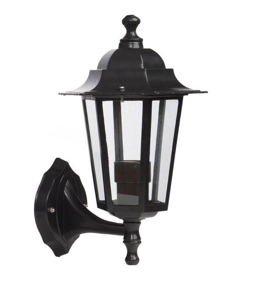 Farol de Jardín Aluminio Negro con Brazo Bajo E27