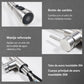 Grifo de Cocina Extraíble Monomando con Ducha de 3 Funciones, Fabricado en Acero Inoxidable, Giro 360°, Cartucho Cerámico Antigoteo, Acabado Cepillado, Mezclador de Agua Fría y Caliente para Fregadero