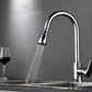 Grifo de Cocina Extraíble Monomando con Ducha de 3 Funciones, Fabricado en Acero Inoxidable, Giro 360°, Cartucho Cerámico Antigoteo, Acabado Cepillado, Mezclador de Agua Fría y Caliente para Fregadero