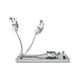 Jamonero Soporte para Jamón en Acero Inoxidable Plegable Giratorio Profesional