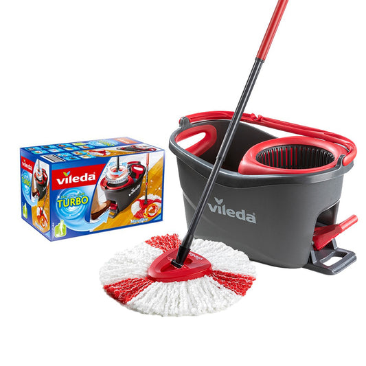 Turbo Microfiber Mop and Mop Bucket Kit with Spinner